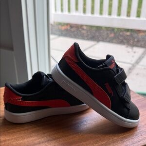 Puma Kids Black and Red Sneakers